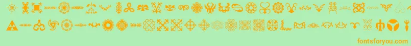 Gerc Font – Orange Fonts on Green Background