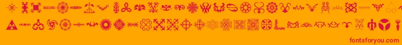 Gerc Font – Red Fonts on Orange Background