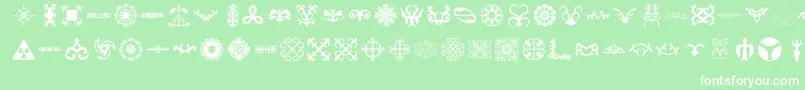 Gerc Font – White Fonts on Green Background