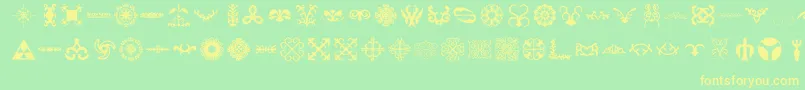 Gerc Font – Yellow Fonts on Green Background
