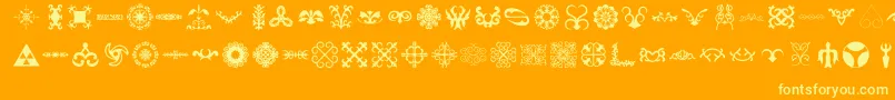 Gerc Font – Yellow Fonts on Orange Background
