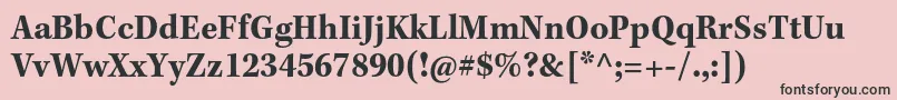 フォントKeplerstdBoldscncapt – ピンクの背景に黒い文字