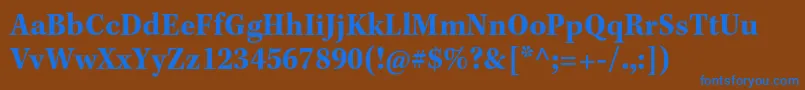Шрифт KeplerstdBoldscncapt – синие шрифты на коричневом фоне