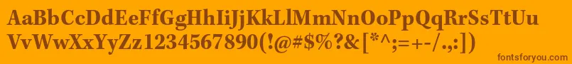 KeplerstdBoldscncapt Font – Brown Fonts on Orange Background