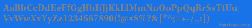 KeplerstdBoldscncapt-Schriftart – Graue Schriften auf blauem Hintergrund