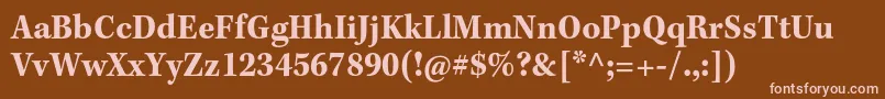 KeplerstdBoldscncapt Font – Pink Fonts on Brown Background