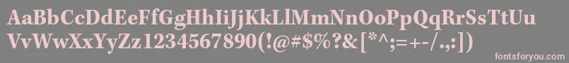 フォントKeplerstdBoldscncapt – 灰色の背景にピンクのフォント