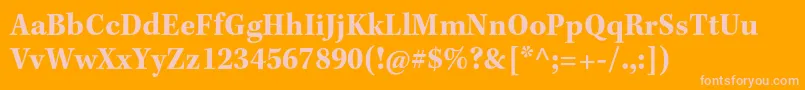 KeplerstdBoldscncapt Font – Pink Fonts on Orange Background