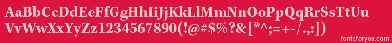 KeplerstdBoldscncapt Font – Pink Fonts on Red Background