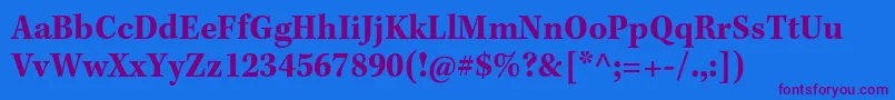 Шрифт KeplerstdBoldscncapt – фиолетовые шрифты на синем фоне