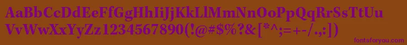 Шрифт KeplerstdBoldscncapt – фиолетовые шрифты на коричневом фоне
