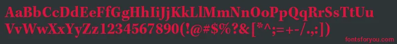 fuente KeplerstdBoldscncapt – Fuentes Rojas Sobre Fondo Negro