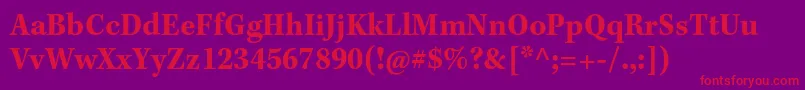 KeplerstdBoldscncapt-Schriftart – Rote Schriften auf violettem Hintergrund