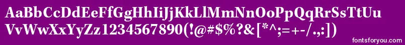 Шрифт KeplerstdBoldscncapt – белые шрифты на фиолетовом фоне