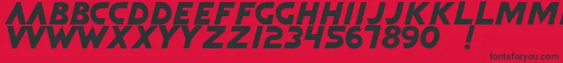 QuickArgani Font – Black Fonts on Red Background