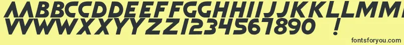 QuickArgani Font – Black Fonts on Yellow Background