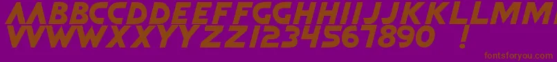 Шрифт QuickArgani – коричневые шрифты на фиолетовом фоне