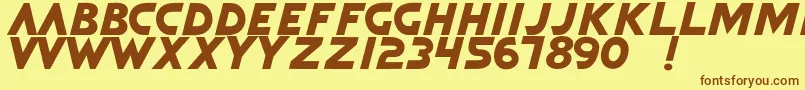 QuickArgani Font – Brown Fonts on Yellow Background