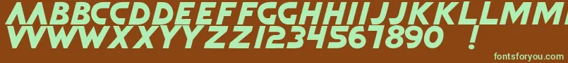 Шрифт QuickArgani – зелёные шрифты на коричневом фоне