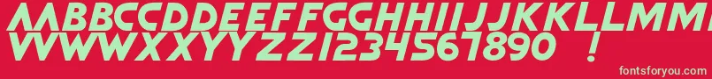 QuickArgani Font – Green Fonts on Red Background