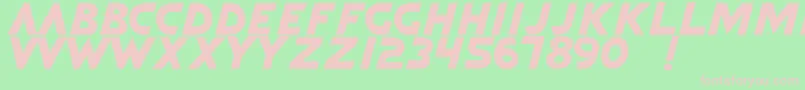 QuickArgani Font – Pink Fonts on Green Background
