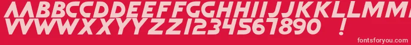 QuickArgani Font – Pink Fonts on Red Background