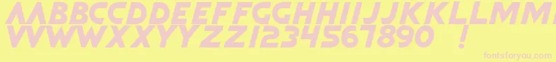 QuickArgani Font – Pink Fonts on Yellow Background
