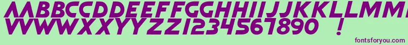 QuickArgani Font – Purple Fonts on Green Background