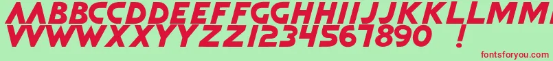 QuickArgani Font – Red Fonts on Green Background