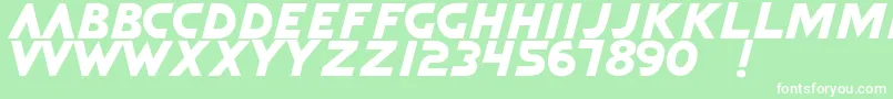 フォントQuickArgani – 緑の背景に白い文字