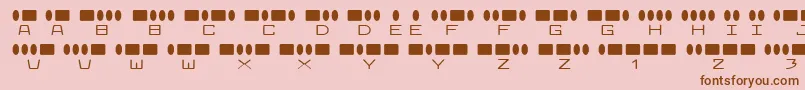 フォントRadiosin – ピンクの背景に茶色のフォント