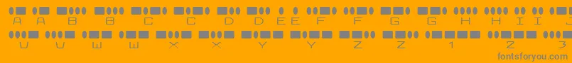 Radiosin Font – Gray Fonts on Orange Background