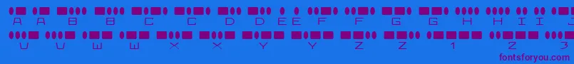 Radiosin Font – Purple Fonts on Blue Background