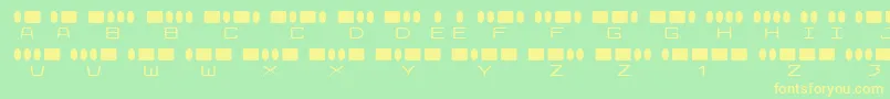 Radiosin Font – Yellow Fonts on Green Background