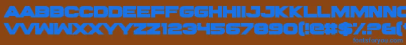 RawhideRaw2016 Font – Blue Fonts on Brown Background