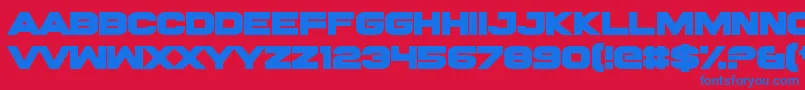 RawhideRaw2016 Font – Blue Fonts on Red Background