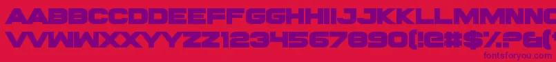 Czcionka RawhideRaw2016 – fioletowe czcionki na czerwonym tle