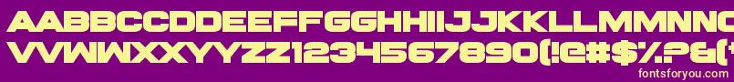 フォントRawhideRaw2016 – 紫の背景に黄色のフォント