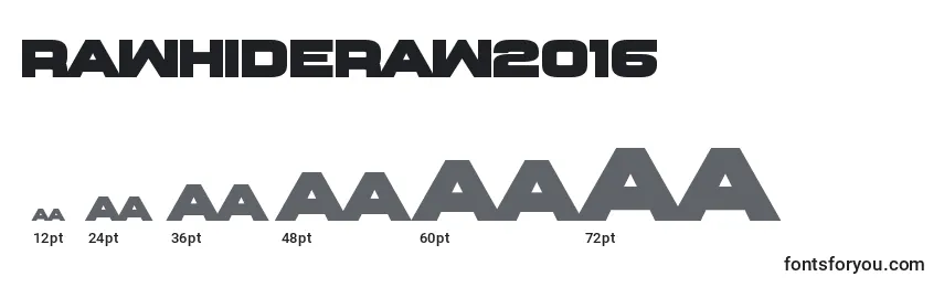 Größen der Schriftart RawhideRaw2016