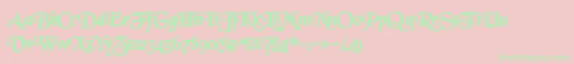 GrenelefescriptsskBold Font – Green Fonts on Pink Background