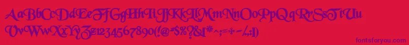 GrenelefescriptsskBold Font – Purple Fonts on Red Background