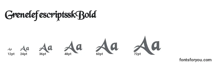 GrenelefescriptsskBold Font Sizes