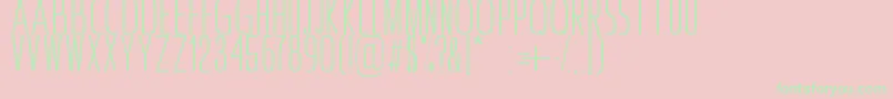 Ultrathins Font – Green Fonts on Pink Background