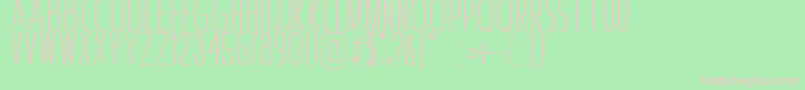 Ultrathins Font – Pink Fonts on Green Background