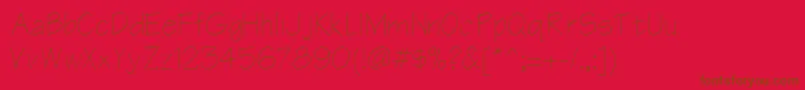 EnglishRussianArchitect-fontti – ruskeat fontit punaisella taustalla