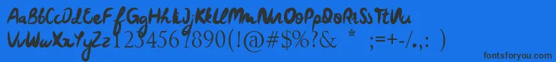 DearAnnabelle Font – Black Fonts on Blue Background