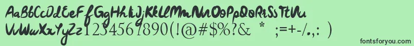 DearAnnabelle Font – Black Fonts on Green Background