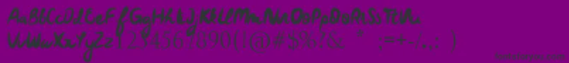 DearAnnabelle Font – Black Fonts on Purple Background