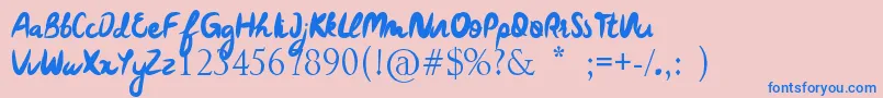 DearAnnabelle Font – Blue Fonts on Pink Background