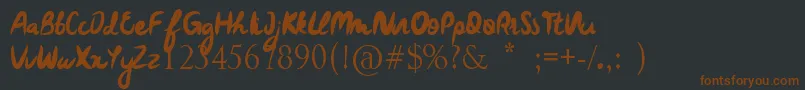 DearAnnabelle Font – Brown Fonts on Black Background
